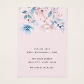 モダンでおしゃれな水彩花柄イヤリングの展示カード (裏面)