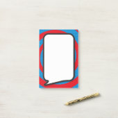 モダンでおしゃれな漫画風スピーチバブル ポストイット (デスク上)