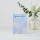 モダンでおしゃれな疑似ホログラムイヤリングディスカード 名刺 (スタンド正面)