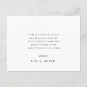 モダンでおしゃれな結婚式のお礼はがき ポストカード (裏面)