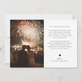 モダンでおしゃれな結婚式のお礼カード サンキューカード (裏面)