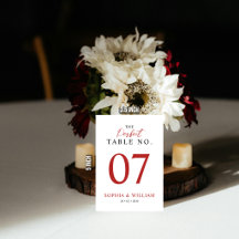 モダンでおしゃれな結婚式のテーブルナンバー