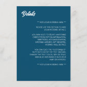 モダンでおしゃれな結婚式のディテール エンクロージャーカード (正面)