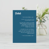 モダンでおしゃれな結婚式のディテール エンクロージャーカード (スタンド正面)