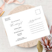 モダンでおしゃれな結婚式の事前お知らせフォト ポストカード