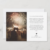 モダンでおしゃれな結婚式の御礼カード サンキューカード (裏面)