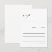 モダンでおしゃれな結婚式の返信はがき エンクロージャーカード (正面/裏面)