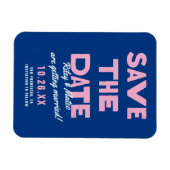 モダンでおしゃれな結婚式のSave The Date マグネット (横)