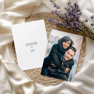 モダンでおしゃれな結婚記念日のフォトギフト カード