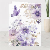 モダンでおしゃれな花の母の日のカード カード (裏面)