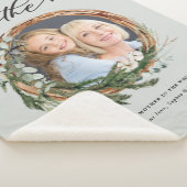 モダンでおしゃれな葉の飾り写真の母 シェルパブランケット (3/4)