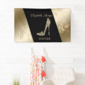 モダンでおしゃれな輝き、ダイヤモンドのハイヒール 横断幕 (インサイチュ)