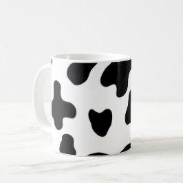モダンでおしゃれな黒と白の牛 コーヒーマグカップ
