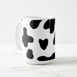 モダンでおしゃれな黒と白の牛 コーヒーマグカップ