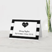 モダンでおしゃれな黒と白の赤ちゃん誕生のお知らせ 案内状 (正面)