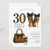 モダンでおしゃれな30歳の誕生日招待状 招待状 (正面/裏面)