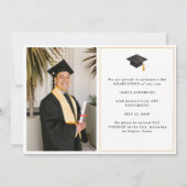 モダンでおしゃれな7枚の写真を使った卒業アルバムのコラージュ 案内状 (裏面)