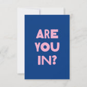 モダンでおしゃれな タイプ ファンキー カラフル ブルー ピンク ウェディング 出欠カード (裏面)