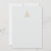 モダンでおもしろいクリスマスのトナカイ 招待状 (裏面)