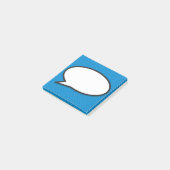 モダンでおもしろいコミック風吹き出し 青 ポストイット (アングル)