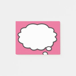 モダンでおもしろい漫画のフキダシ ピンク ポストイット