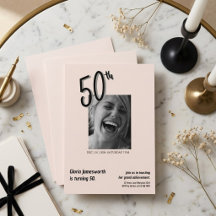 モダンでおもしろい薄ピンクの写真 50歳の誕生日 