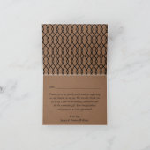 モダンでお洒落なクラフトの結婚式のコレクション サンキューカード (内部)