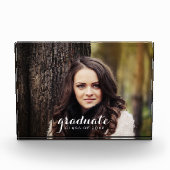 モダンでお洒落な卒業の写真 フォトブロック (正面)