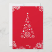 モダンでお祭り気分満載の真っ赤なクリスマススタイルの家族写真 シーズンカード (裏面)