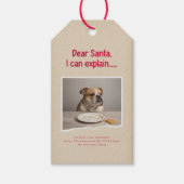 モダンでお茶目な犬の写真を使ったクリスマスギフトタグ ギフトタグ (正面)