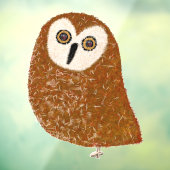 モダンでかわいいキタノコビトフクロウ ウィンドウサイン (シート3)