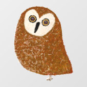 モダンでかわいいキタノコビトフクロウ ウィンドウサイン (シート)