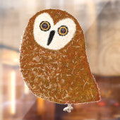 モダンでかわいいキタノコビトフクロウ ウィンドウサイン (シート2)