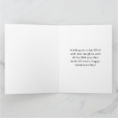 モダンでかわいいクマのバレンタインデー カスタムネーム カード (内部)