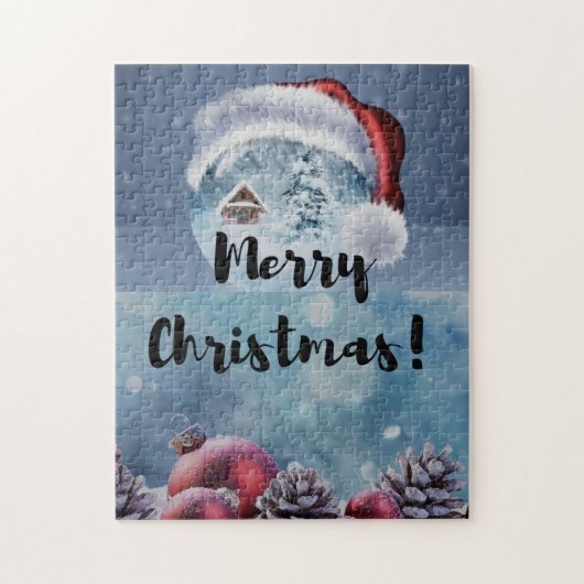 モダンでかわいいクリスマスのトナカイ ジグソーパズル (縦)