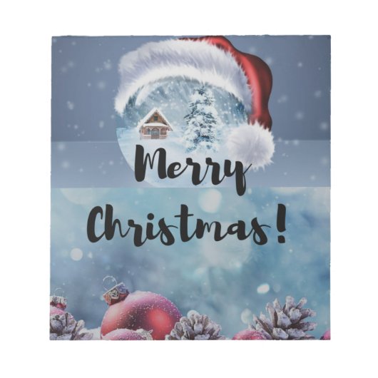 モダンでかわいいクリスマスのトナカイ ノートパッド (正面)