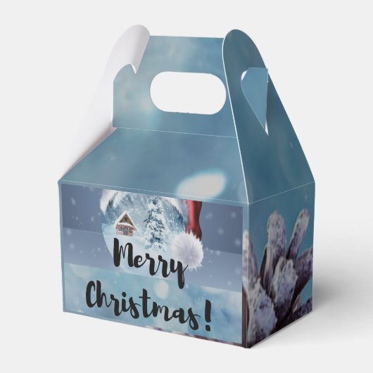 モダンでかわいいクリスマスのトナカイ フェイバーボックス (正面サイド)