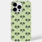 モダンでかわいいパンダの顔ライトグリーン Case-Mate iPhoneケース (裏面)