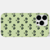 モダンでかわいいパンダの顔ライトグリーン Case-Mate iPhoneケース (裏面 (横))