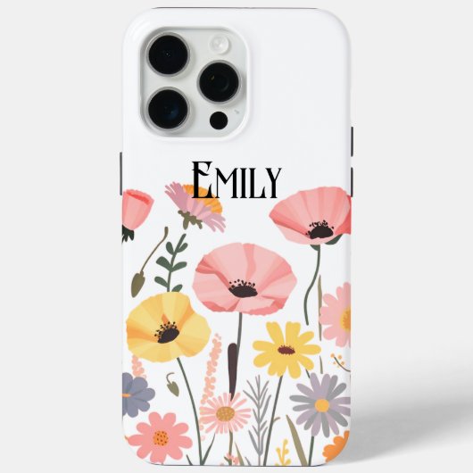 モダンでかわいいピンクの春の花 Case-Mate iPhone カバー (裏面)