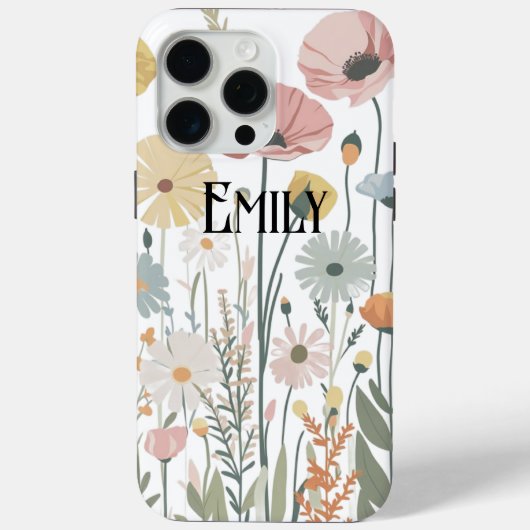 モダンでかわいいピンクの春の花 Case-Mate iPhone カバー (裏面)