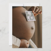 モダンでかわいい フット グリッター ベビーガール シャワー 招待状 (裏面)