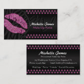 モダンできらめくなシマウマのモノグラムは芸術家を構成します 名刺 (正面/裏面)