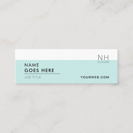 モダンできれいな多目的小型名刺 スキニー名刺 (正面)