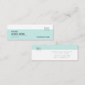 モダンできれいな多目的小型名刺 スキニー名刺 (正面/裏面)