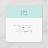 モダンできれいな多目的正方形の名刺 スクエア名刺 (裏面)