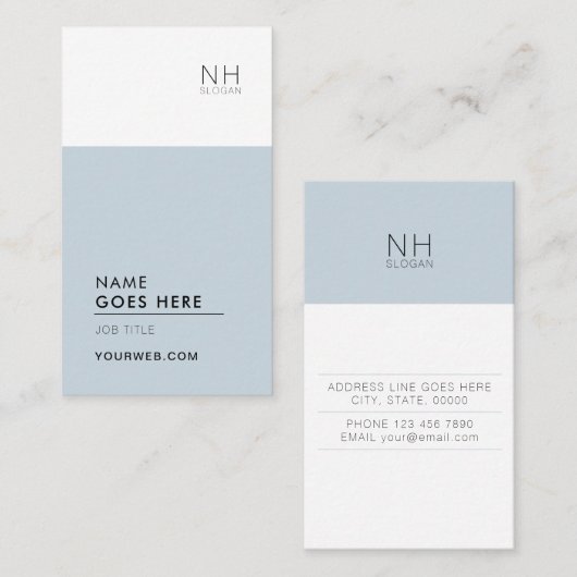 モダンできれいな多目的縦の名刺 名刺 (正面/裏面)