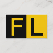 モダンではっきりしたなコントラストの黒の黄色のプロフィールカード 名刺 (裏面)