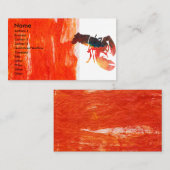 モダンではっきりしたなシーフードのロブスターのデザイン 名刺 (正面/裏面)