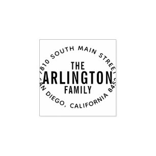 モダンではっきりしたなタイポグラフィのカスタムの差出人住所 ラバースタンプ